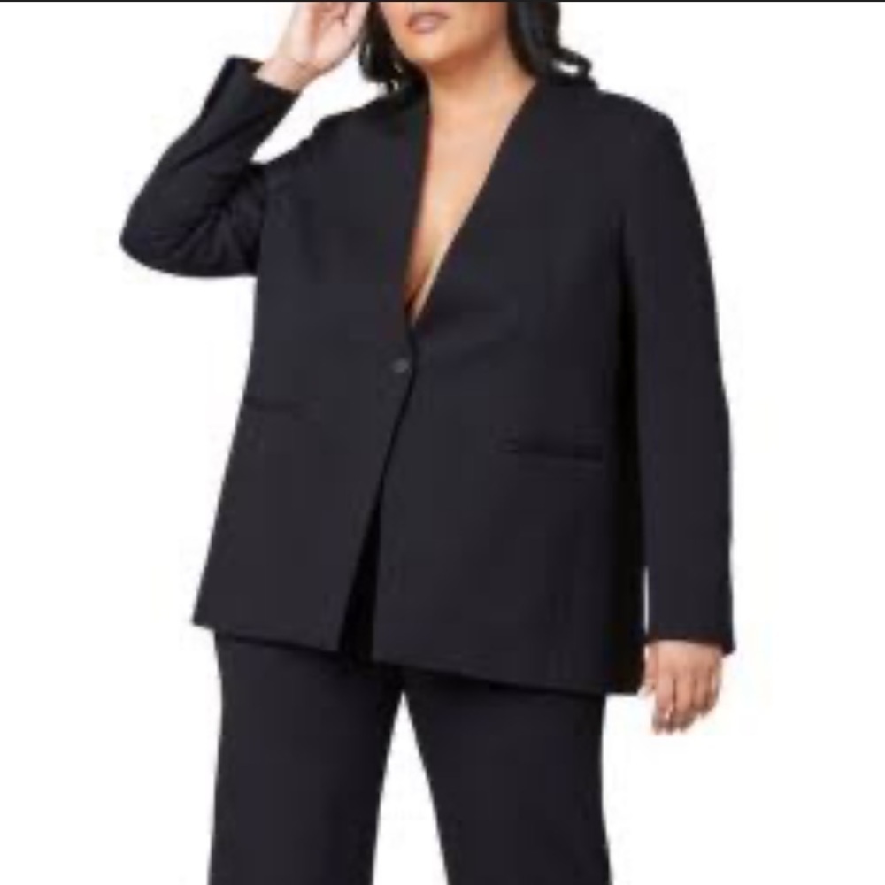 NWOT Spanx Perfect Collarless Black Blazer